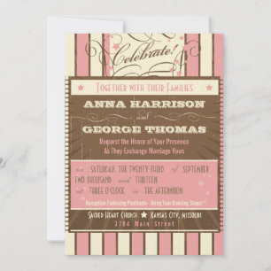 Invitation Poster rustique : Mousse de fraises Mariage person