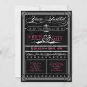 Invitation Poster Style rose et noir do-it-yourself Faire-par (Devant)
