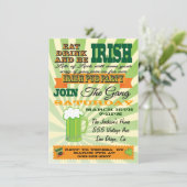 Invitation Poster Style St. Patrick's Day Party (Debout devant)