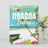 Invitation poster vacances plage de Jibacoa (Debout devant)