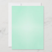 Invitation Poster vert de la menthe douce style mariage Invit (Dos)