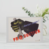 Invitation Poster vintage 2ème guerre mondiale (Debout devant)