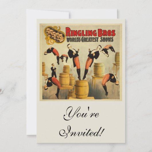 Invitation Poster vintage Circus Sideshow (Devant)