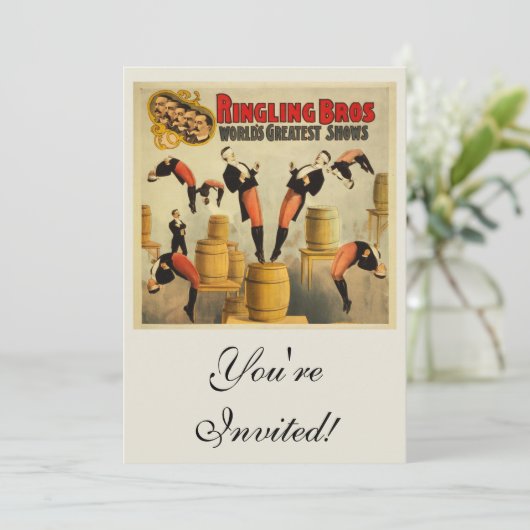 Invitation Poster vintage Circus Sideshow (Debout devant)