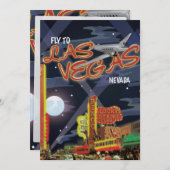 Invitation Poster vintage Las Vegas (Devant / Derrière)