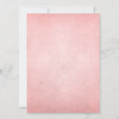 Invitation Poster vintage rose et réception Brown uniquement  (Dos)