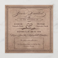 Poster vintage Rustic Cocoa Mariage & Réception