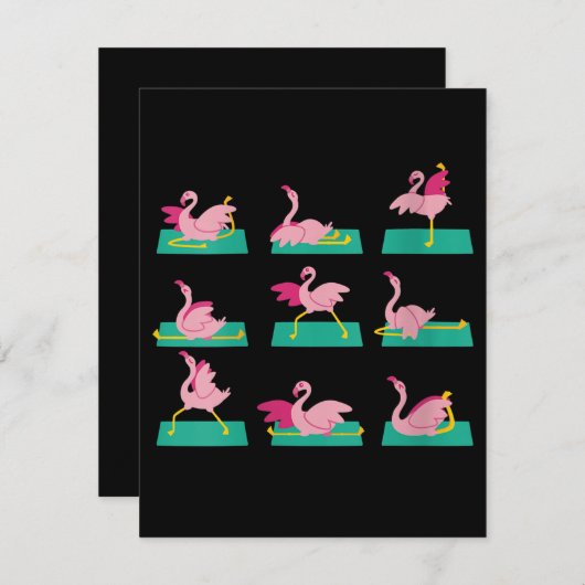 Invitation Postures de yoga de flamingot Méditation Exercice (Devant / Derrière)