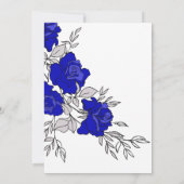 Invitation Posy de roses bleues de mariage (Dos)