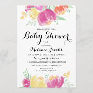 Invitation Posy Garden Baby shower
