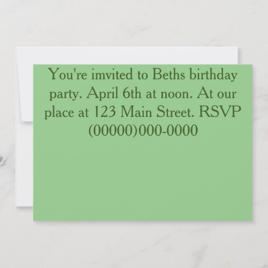 Invitation Pot (Dos)