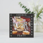 Invitation Pot de biscuits "Échange de cadeaux de Noël" (Debout devant)