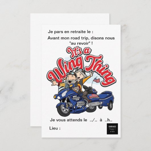 Invitation Pot de départ en retraite (Devant / Derrière)