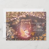Invitation Pot de fée enchanté avec paillettes et feuilles d' (Dos)