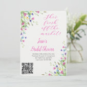 Invitation Pot de fleurs à l'aquarelle Fête de jardin de mari (Debout devant)