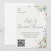 Invitation Pot de fleurs aquarelle Baby Shower Jardin Fête (Devant / Derrière)