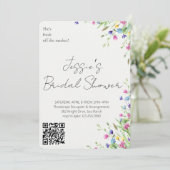 Invitation Pot de fleurs aquarelle Baby Shower Jardin Fête (Debout devant)