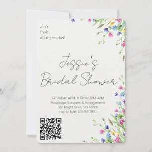Invitation Pot de fleurs aquarelle Baby Shower Jardin Fête