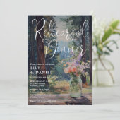 Invitation Pot de fleurs de forêt rustique pour dîner de répé (Debout devant)