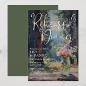 Invitation Pot de fleurs de forêt rustique pour dîner de répé (Devant / Derrière)