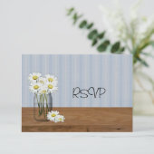 Invitation Pot de fleurs de marguerite Mariage Réponse RSVP (Debout devant)