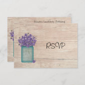 Invitation Pot de fleurs de violettes pour RSVP de réception (Devant / Derrière)