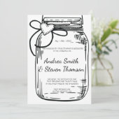 Invitation Pot de fleurs en bocal Mason suspendu (Debout devant)