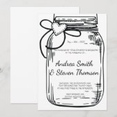 Invitation Pot de fleurs en bocal Mason suspendu (Devant / Derrière)
