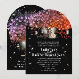 Invitation Pot de fleurs en orchidée au cœur de la soirée de
