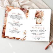 Invitation Pot de fleurs en terre cuite avec code QR pour mar