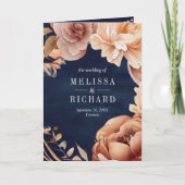 Invitation Pot de fleurs en terre cuite Navy Code QR Mariage (Devant)