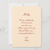 Invitation Pot de fleurs rouges en bocal Mason pour demoisell (Dos)