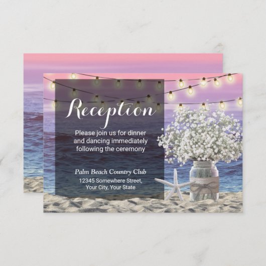 Invitation Pot de fleurs rustique en forme d'étoile de mer po (Devant / Derrière)