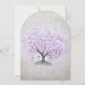 Invitation Pot de forêt en verre lavande feuille arbre mariag (Dos)