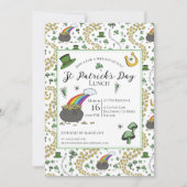 Invitation Pot de Jour de la Saint Patrick d'or déjeuner (Devant)