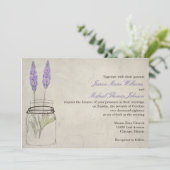 Invitation Pot de maçon rustique de lavande | épousant (Debout devant)