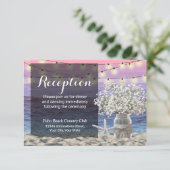 Invitation Pot de mariage de réception de plage étoile de mer (Debout devant)