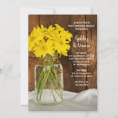 Invitation Pot de Mason et Brunch champêtre de mariage civil  (Devant)