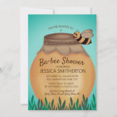 Invitation Pot de miel et Baby shower d'abeilles de miel (Devant)
