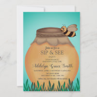 Pot de miel et Sip d'abeille Voir Baby shower