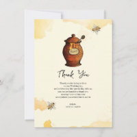 Pot de miel vintage remerciement pour bébé abeille