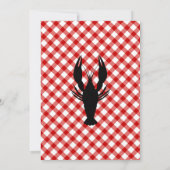 Invitation Pot d'ébullition À damiers rouge En vichy (Dos)