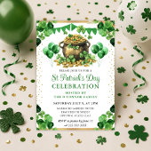 Invitation Pot d'or à l'aquarelle Saint-Patrick