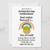 Invitation Pot D'or En Vous-Même Saint Patrick's Day (Devant)