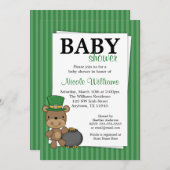 Invitation Pot d'ours du jour de St Patrick de baby shower (Devant / Derrière)