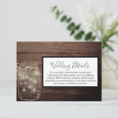 Invitation Pot en verre en bois rustique pour réception champ (Debout devant)