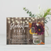 Invitation Pot floral de Bourgogne en bois de grange rustique (Debout devant)