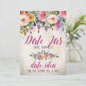 Invitation Pot floral de date de Fête de la mariée (Debout devant)