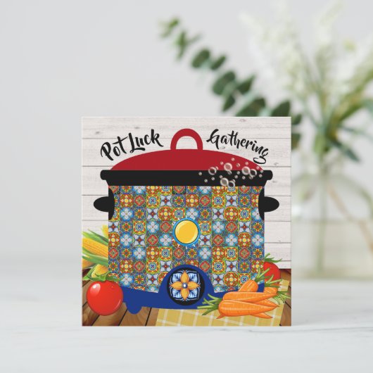 Invitation Pot Luck (Debout devant)