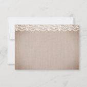 Invitation Pot Mason Floral Rustique Mariage Champêtre Toile  (Dos)